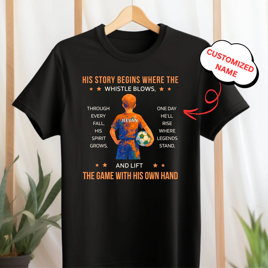 CUSTOMIZED- FOOTBALL SPIRIT PREMIUM KIDS T-SHIRT
